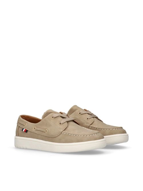 Sneakers beige stile barca con dettaglio iconico TOMMY HILFIGER | 33853BEIGE